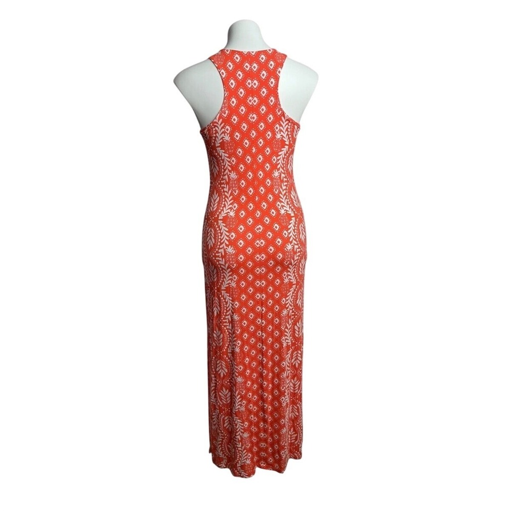 Lilly Pulitzer Ulla Maxi Dress Orange Flamingo Feather Harbour View Print M NEW - Picture 9 of 10
